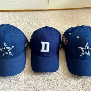 3 Dallas Cowboys hats